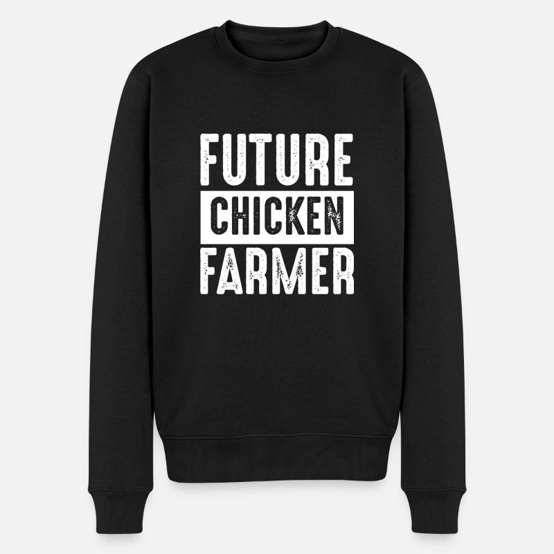 Future Chicken Farmer - - Männer Premium Bio Pullover - Schwarz