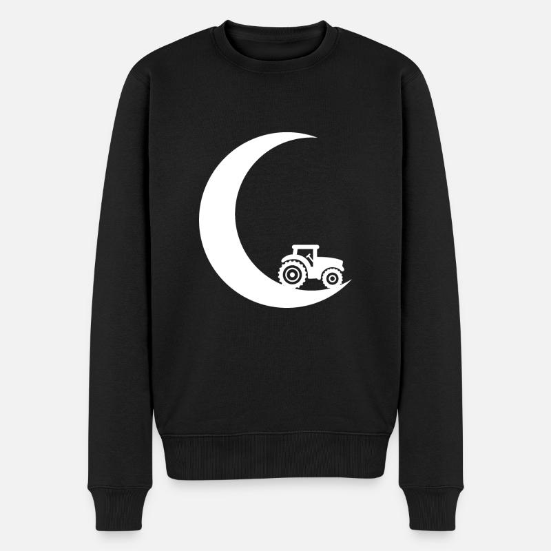 Crescent Moon - Tractor - - Men's Premium Organic Jumper - black