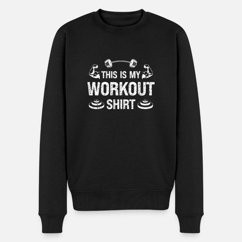 Das ist mein Trainingsshirt - - Männer Premium Bio Pullover - Schwarz