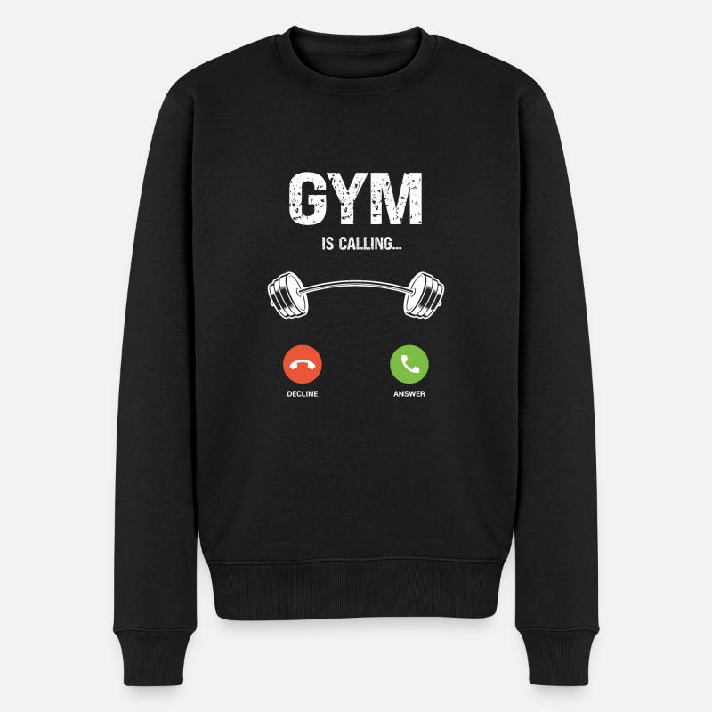 Le gymnase appelle - - Pull Premium bio Homme - noir