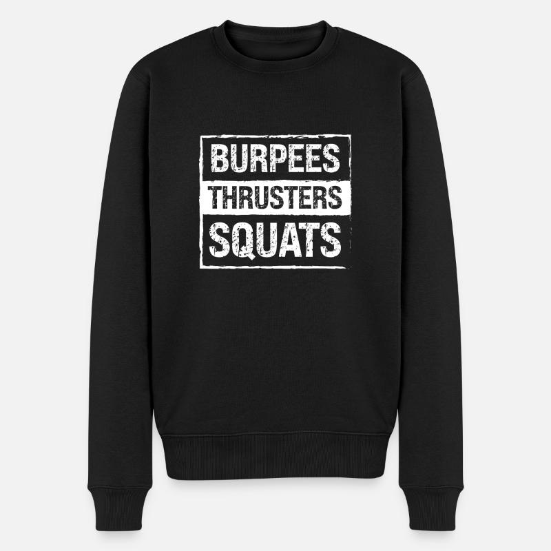 Burpees Propulseurs Squats - - Pull Premium bio Homme - noir