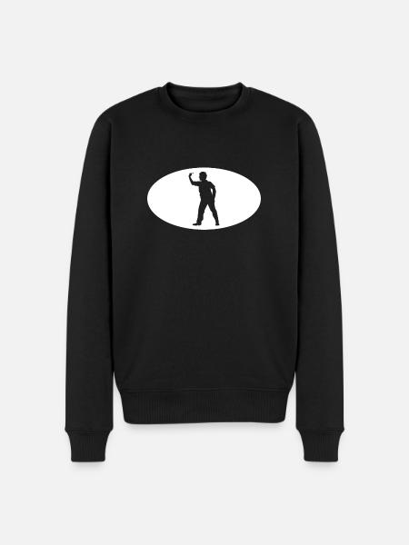 Semicircle - Darts player - - Men's Premium Organic Jumper - black