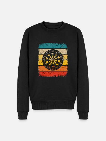 Retro Rectangle - Dartboard - - Men's Premium Organic Jumper - black