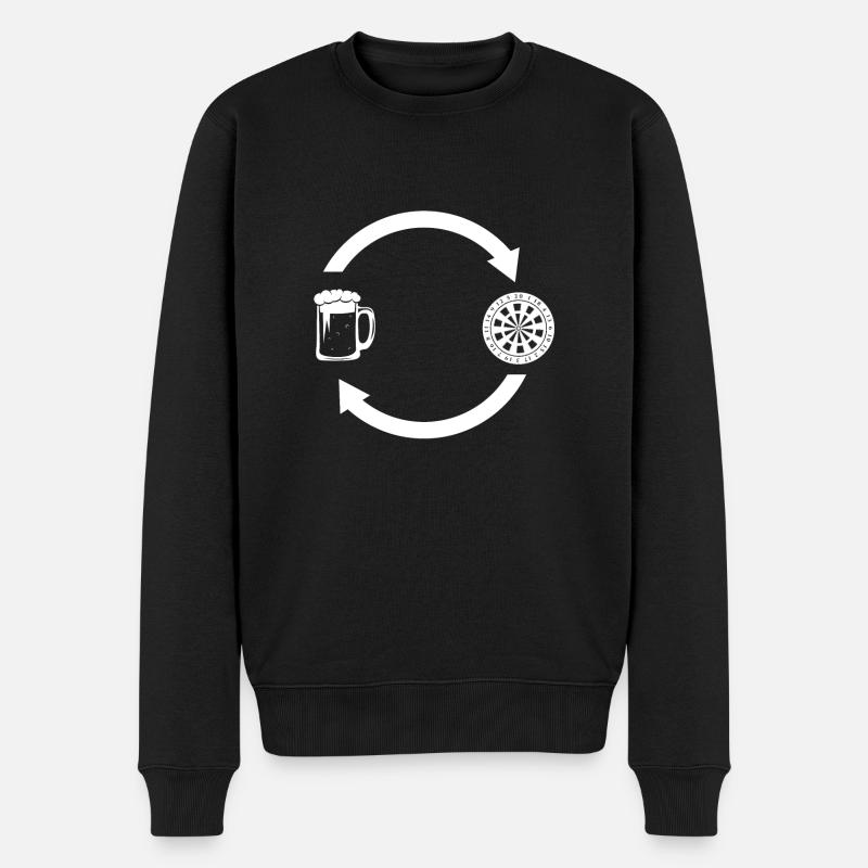 Chargement des flèches - Bière - Jeu de fléchettes - - Pull Premium bio Homme - noir