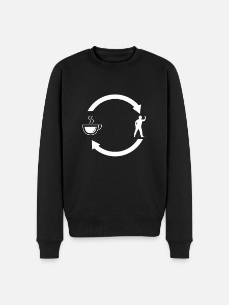 Loading arrows - Coffee - Darts players - - Men's Premium Organic Jumper - black