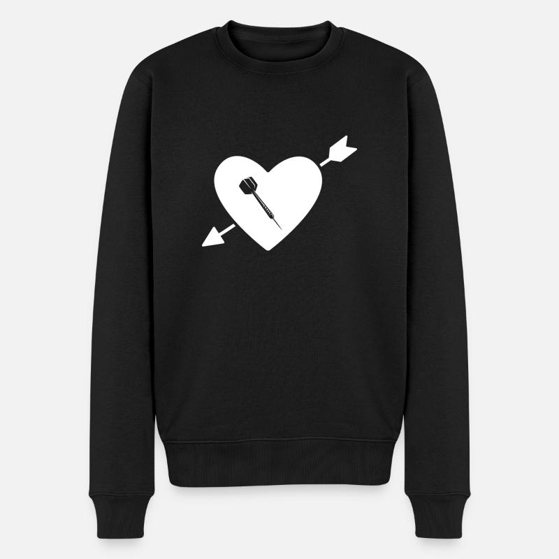 Cœur avec flèche - Dart - - Pull Premium bio Homme - noir