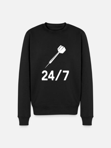 24-7 - Darts - - Men's Premium Organic Jumper - black