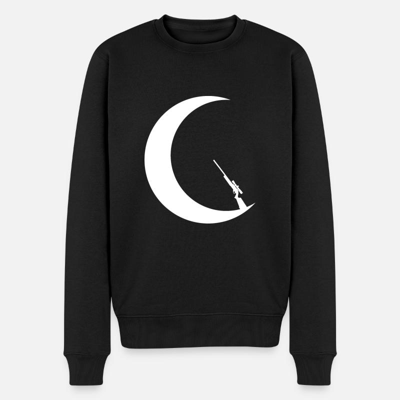Croissant de Lune - Chasse - - Pull Premium bio Homme - noir