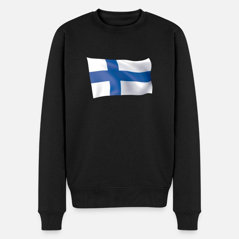 Drapeau de la Finlande - Pull Premium bio Homme - noir