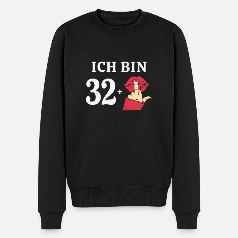 33 Jahre Geburtstag Sprüche Frauen Geschenk Idee - Männer Premium Bio Pullover - Schwarz
