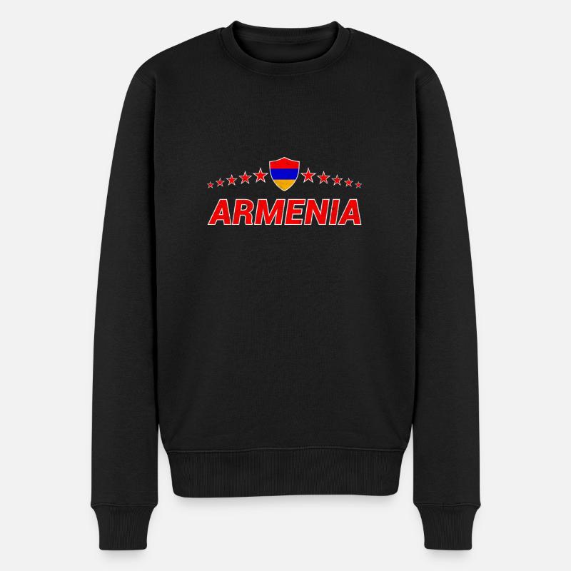 Armenien - Männer Premium Bio Pullover - Schwarz