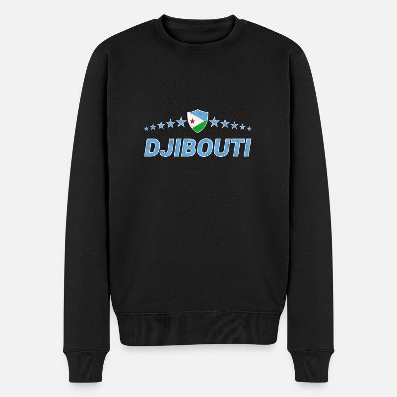 Dschibuti - Männer Premium Bio Pullover - Schwarz