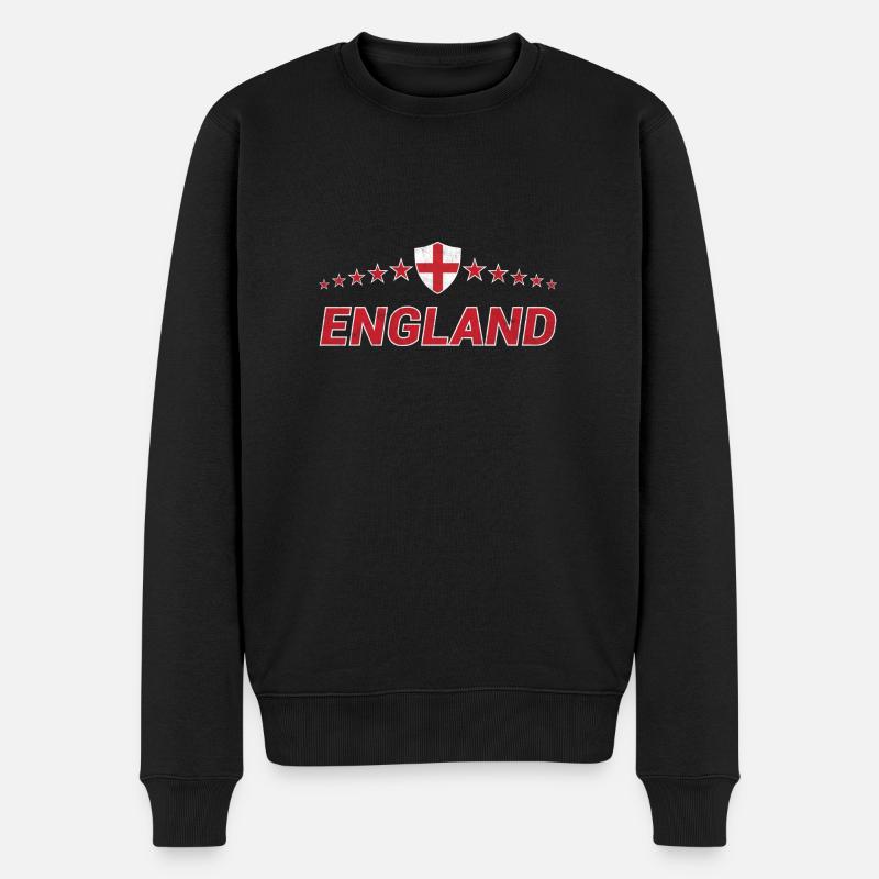 England - Männer Premium Bio Pullover - Schwarz