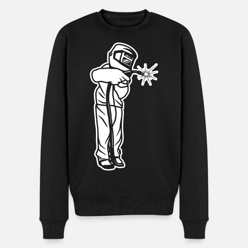 Schweißer Kind - Männer Premium Bio Pullover - Schwarz