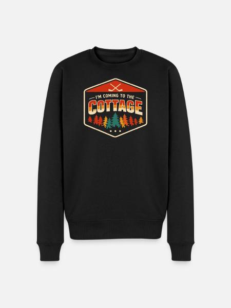 Weekend in the Retro Nature Countryside - Men's Premium Organic Jumper - black