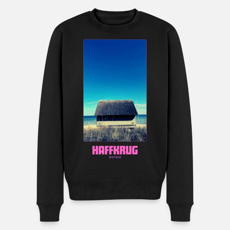 HAFFKRUG Strand - Männer Premium Bio Pullover - Schwarz