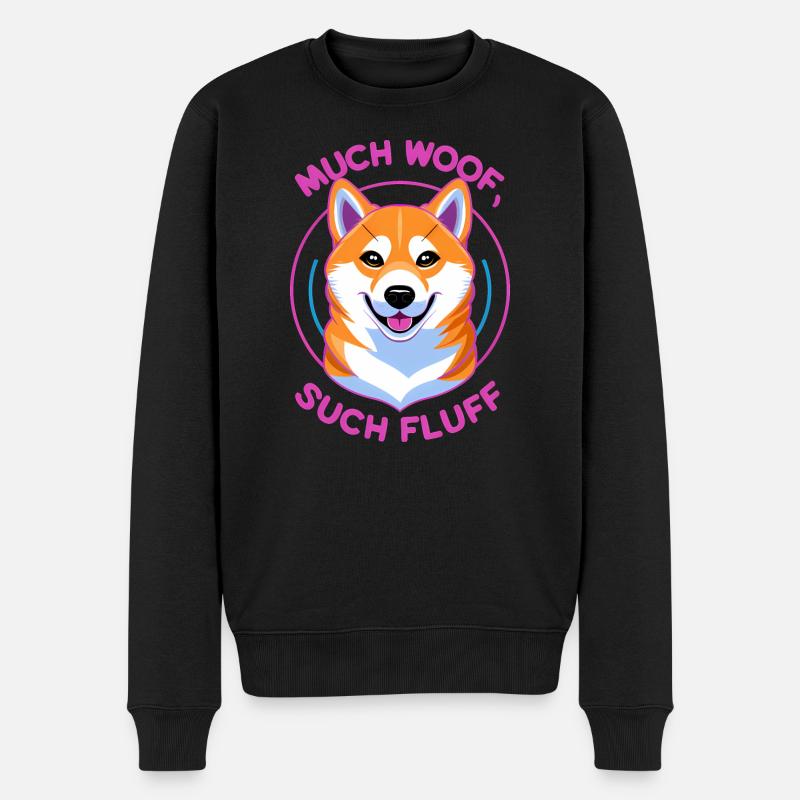 Shiba Inu rétro futuriste - Pull Premium bio Homme - noir