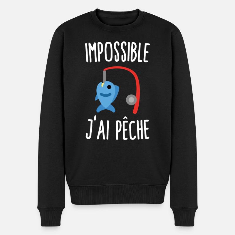 Impossible j'ai pêche - Pull Premium bio Homme - noir