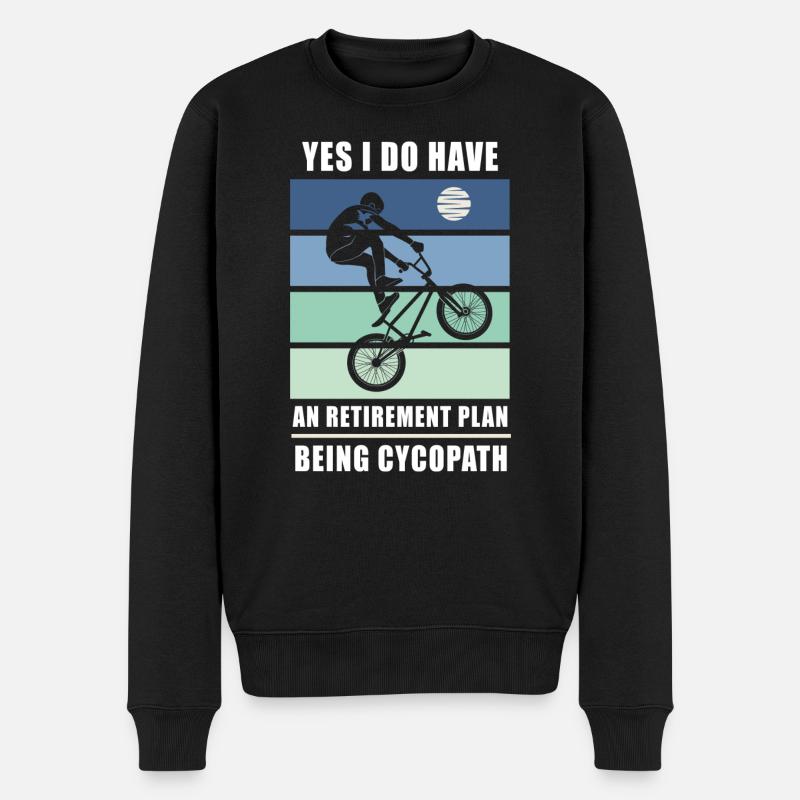 Cycopath - Men's Premium Organic Jumper - black