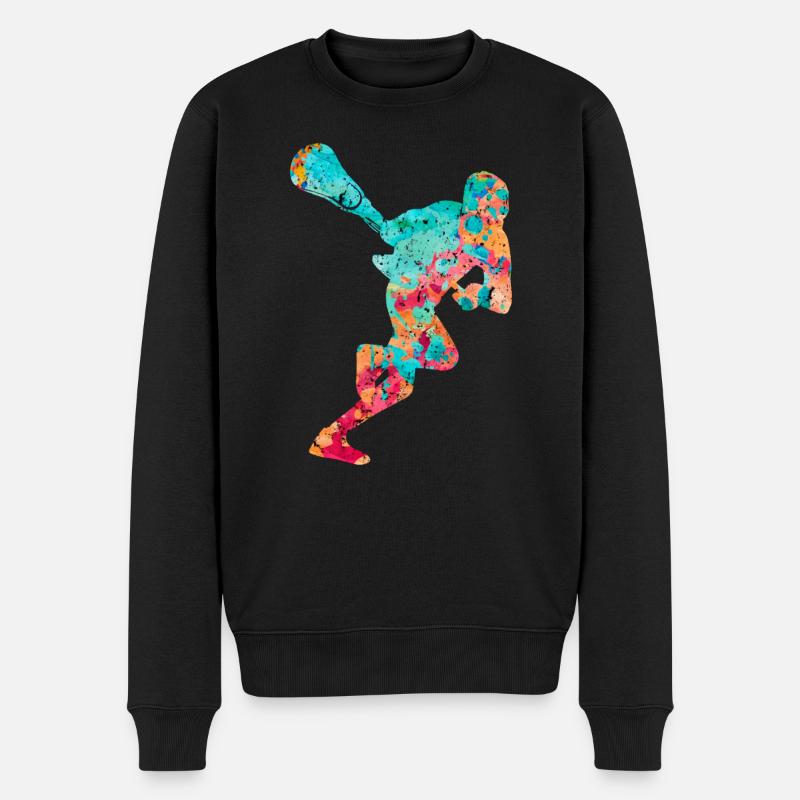 Joueur de crosse PopArt - Pull Premium bio Homme - noir