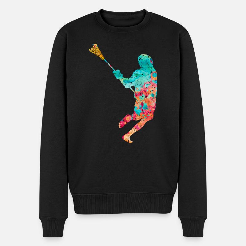 Joueur de crosse PopArt - Pull Premium bio Homme - noir