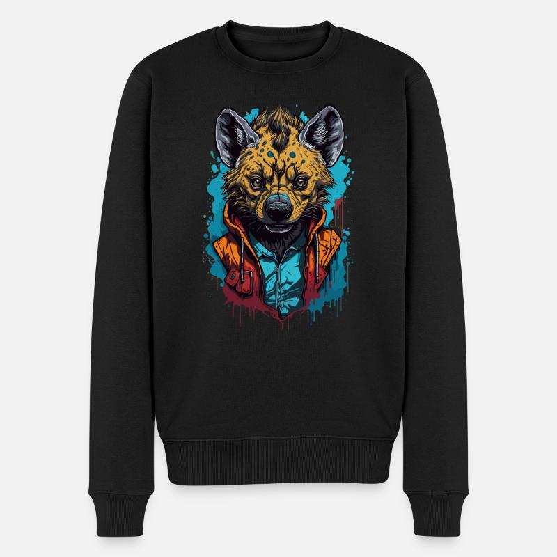 Hyène - Pull Premium bio Homme - noir