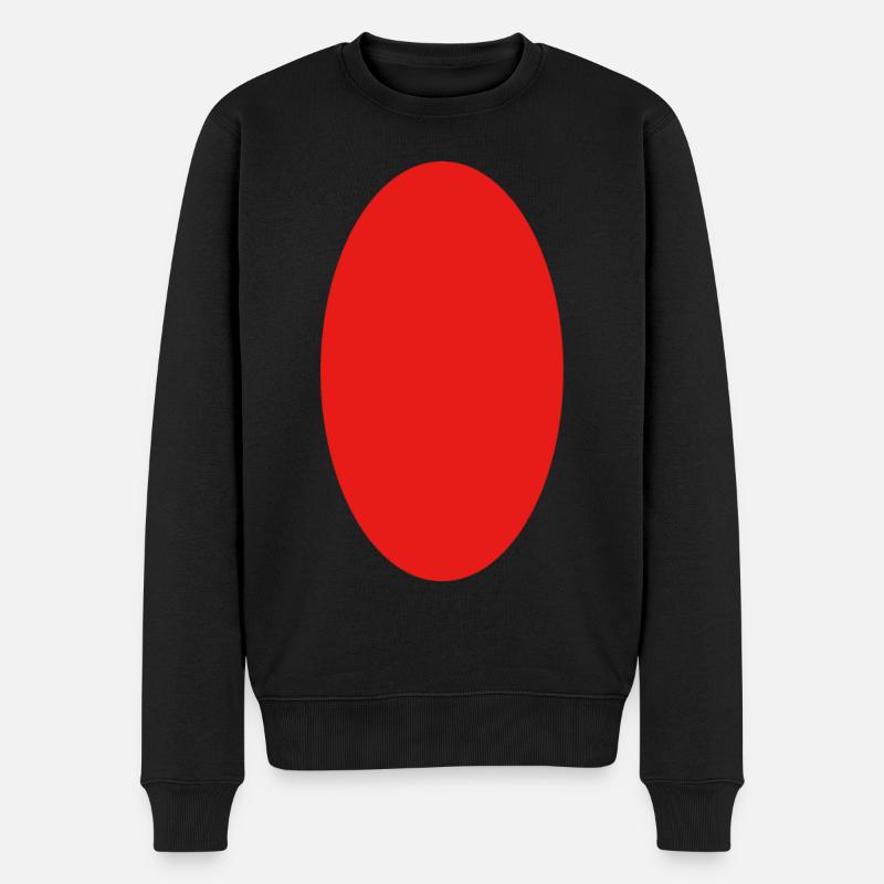 Cercle - Rouge - Ovale - Pull Premium bio Homme - noir