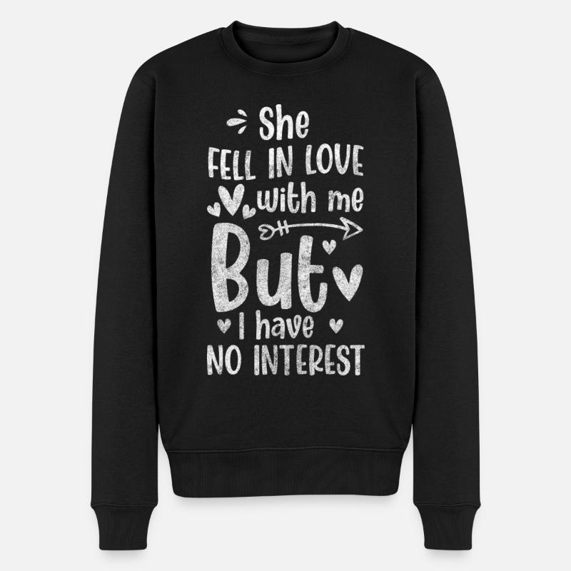 Rebell Desinteresse Nein Zynischer Spruch - Männer Premium Bio Pullover - Schwarz