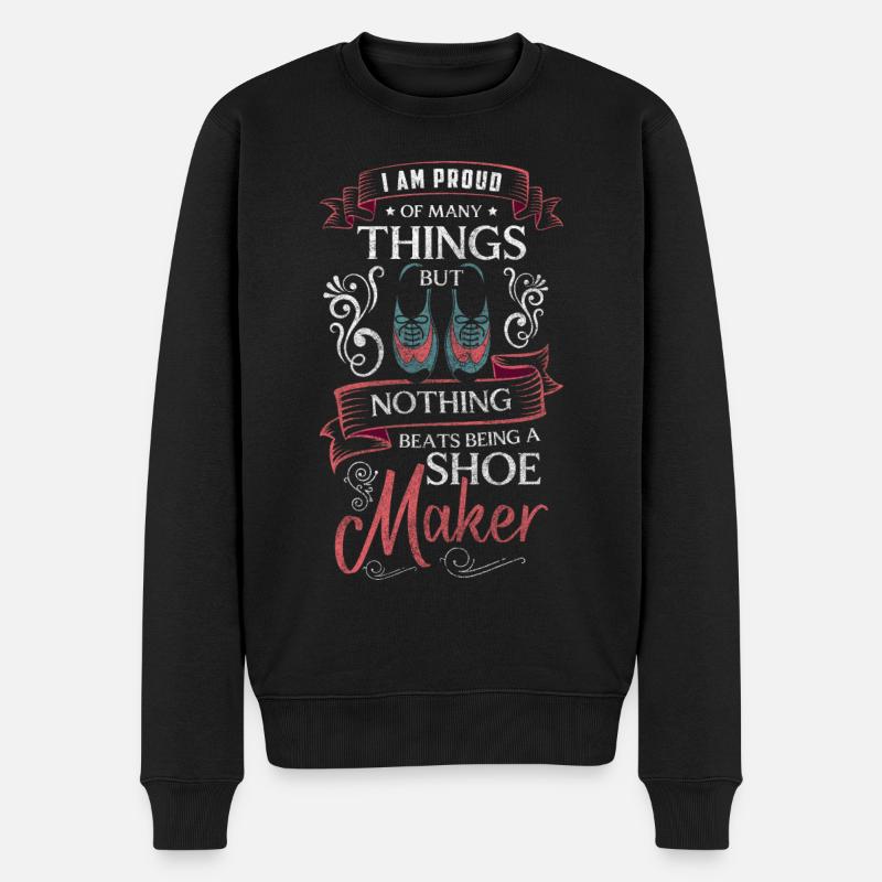 Schuhmacher Schuh Handwerker - Männer Premium Bio Pullover - Schwarz