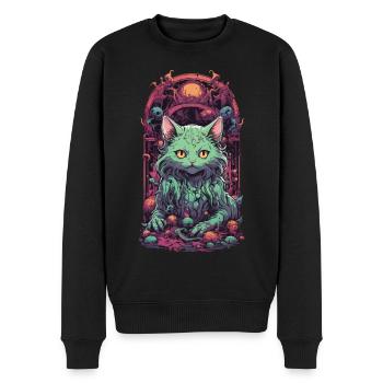 Underworld, Cat, Demon, Guardian, Halloween, Magic - Men's Premium Organic Jumper - black - Front - Nico (187cm)