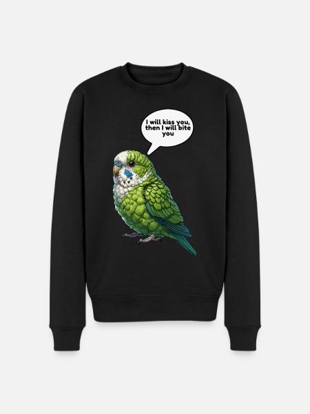 Parrotlet Bird Green Parrotlet - Men's Premium Organic Jumper - black