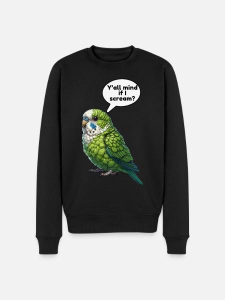 Perroquet Oiseau Perroquet vert - Pull Premium bio Homme - noir