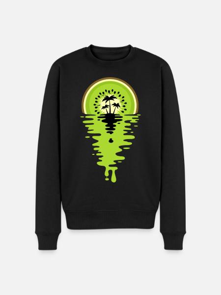 Sunset Kiwi juice - Men's Premium Organic Jumper - black