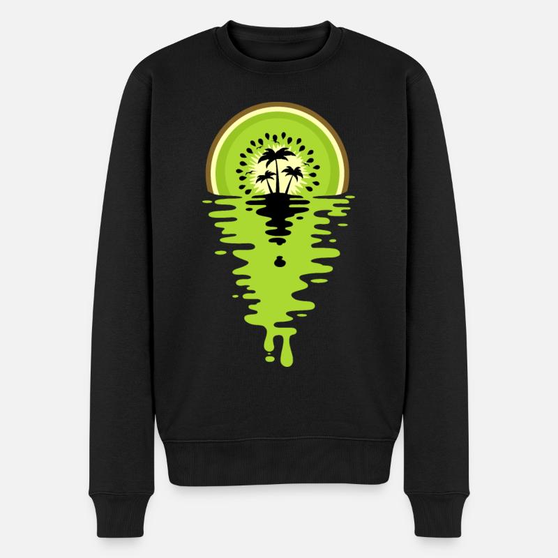 Sunset Kiwi juice - Pull Premium bio Homme - noir