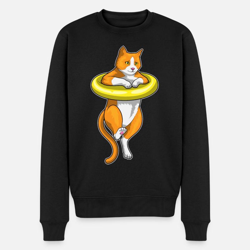 Anneau de natation pour chat - Pull Premium bio Homme - noir