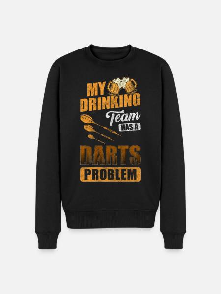 Darts player Bullseye - Men's Premium Organic Jumper - black