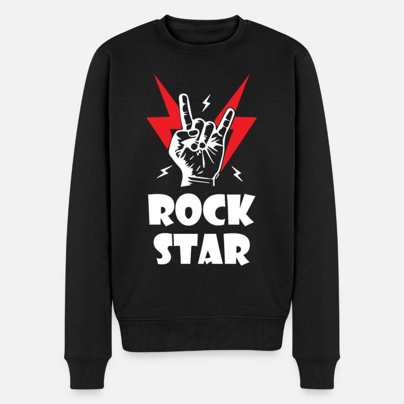 Stars du rock - Pull Premium bio Homme - noir