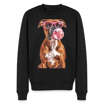 Boxer - Männer Premium Bio Pullover - Schwarz - Vorne - Nico (187cm)