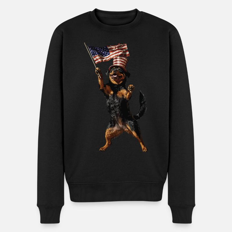 Rottweiler - Männer Premium Bio Pullover - Schwarz