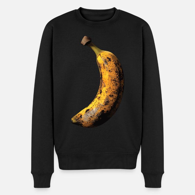 Banane - Männer Premium Bio Pullover - Schwarz