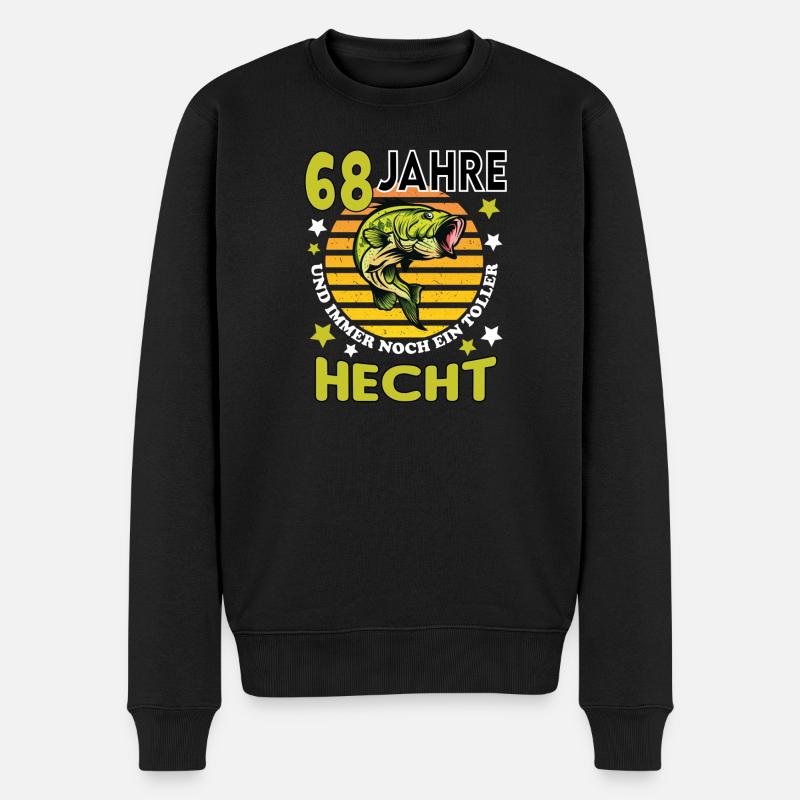 Geburtstag Toller Hecht Alter Jahre 68 - Männer Premium Bio Pullover - Schwarz