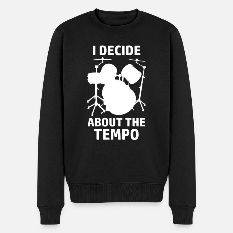 Drummer Saying Drums Drums - Men's Premium Organic Jumper - black