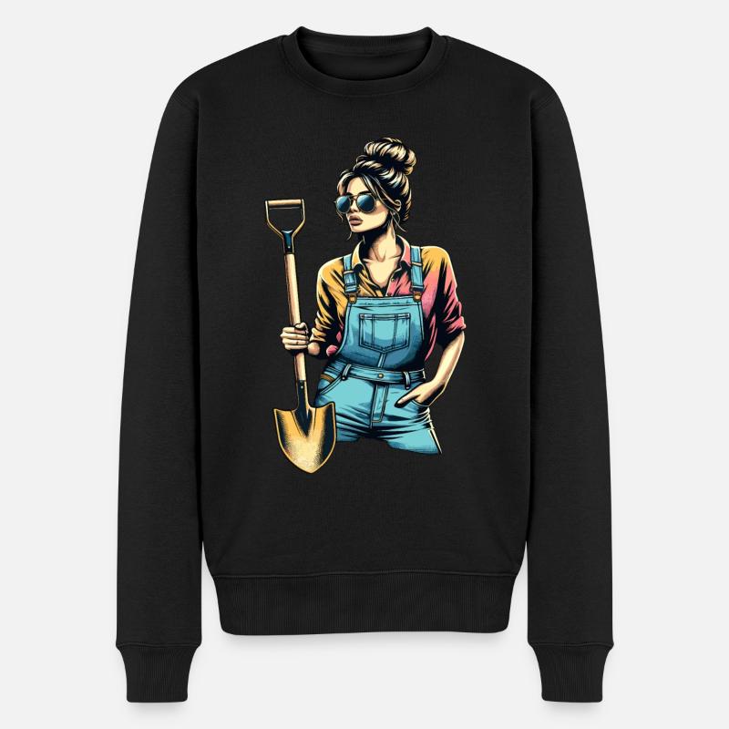 Garten Geschenk Gärtnerin Geburtstag Geschenk - Männer Premium Bio Pullover - Schwarz