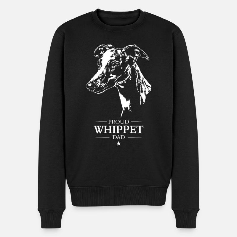 Whippet Dad Hunde Windhund Windhunde Wilsigns - Männer Premium Bio Pullover - Schwarz