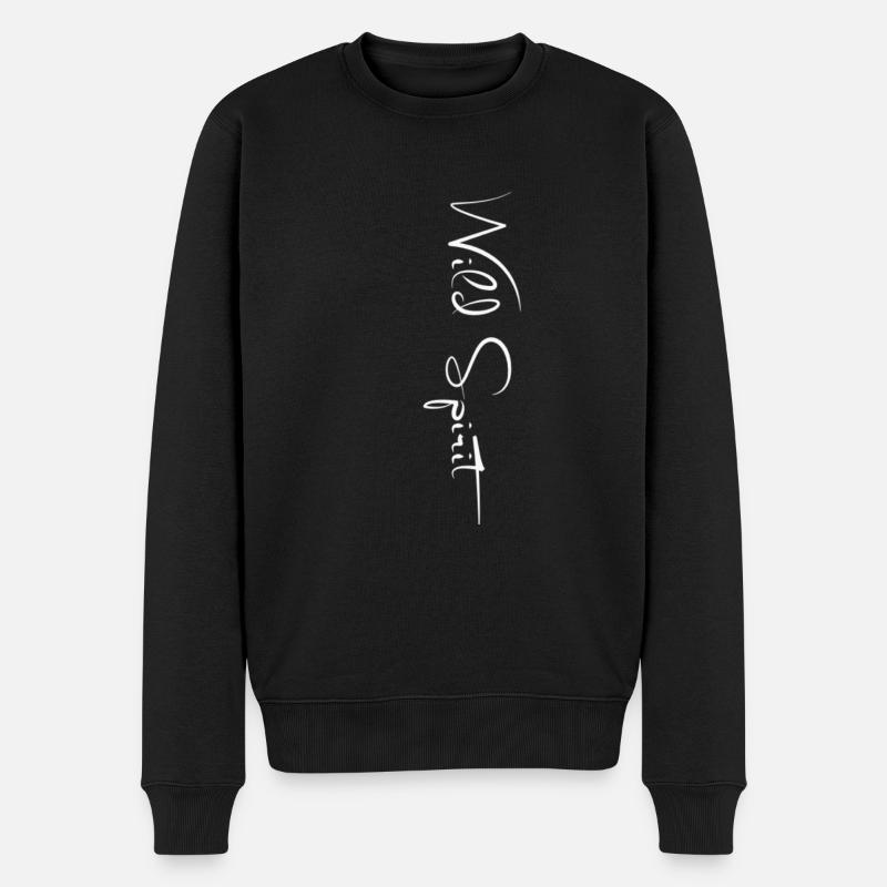 Wild Spirit - Männer Premium Bio Pullover - Schwarz