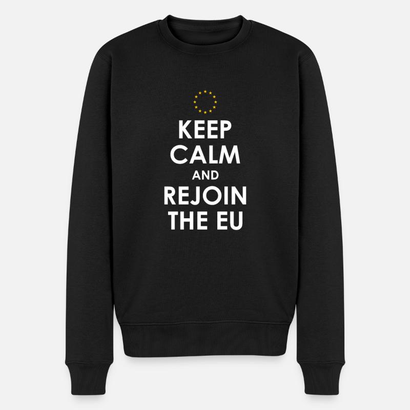 Restez calme et rejoignez l'UE - Pull Premium bio Homme - noir
