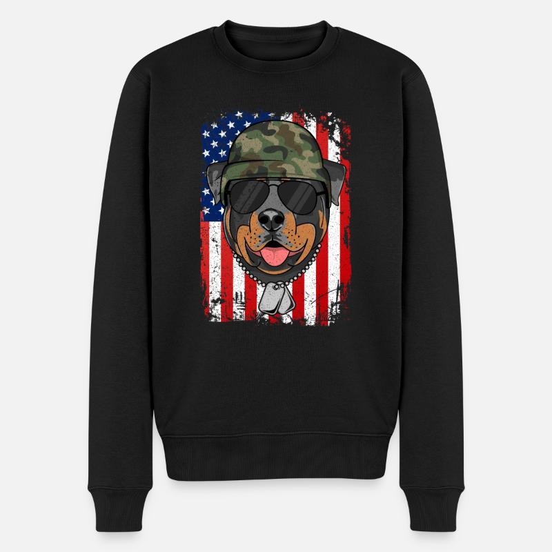 ROTTWEILER - Männer Premium Bio Pullover - Schwarz