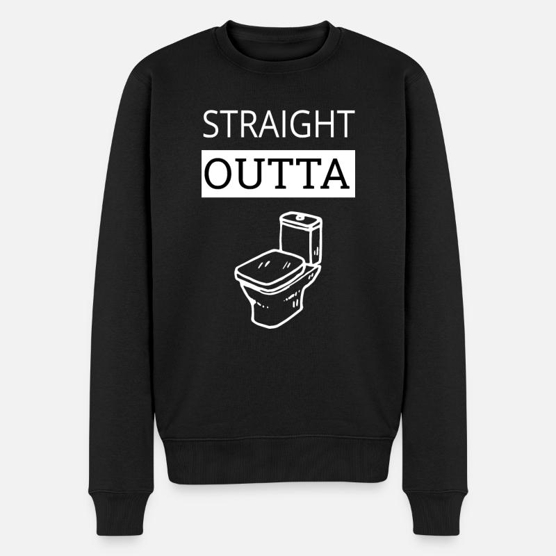 Toilette Humor - Männer Premium Bio Pullover - Schwarz