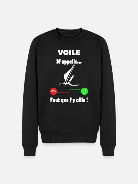 Voile - voile m'appelle - Pull Premium bio Homme - noir