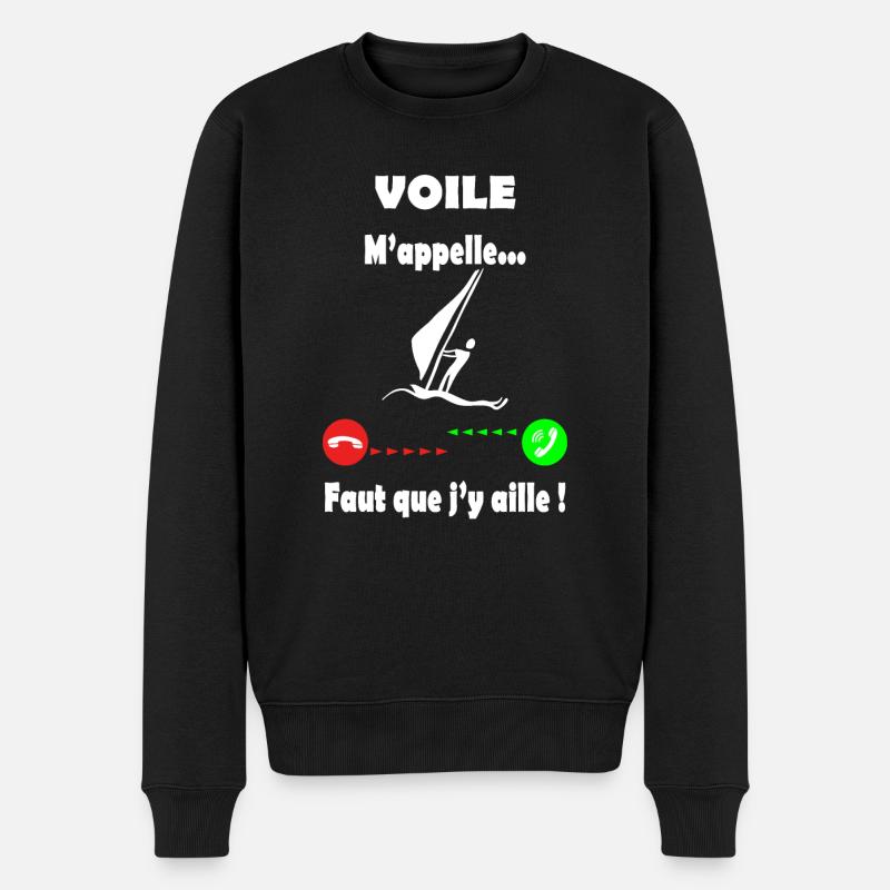 Voile - voile m'appelle - Pull Premium bio Homme - noir
